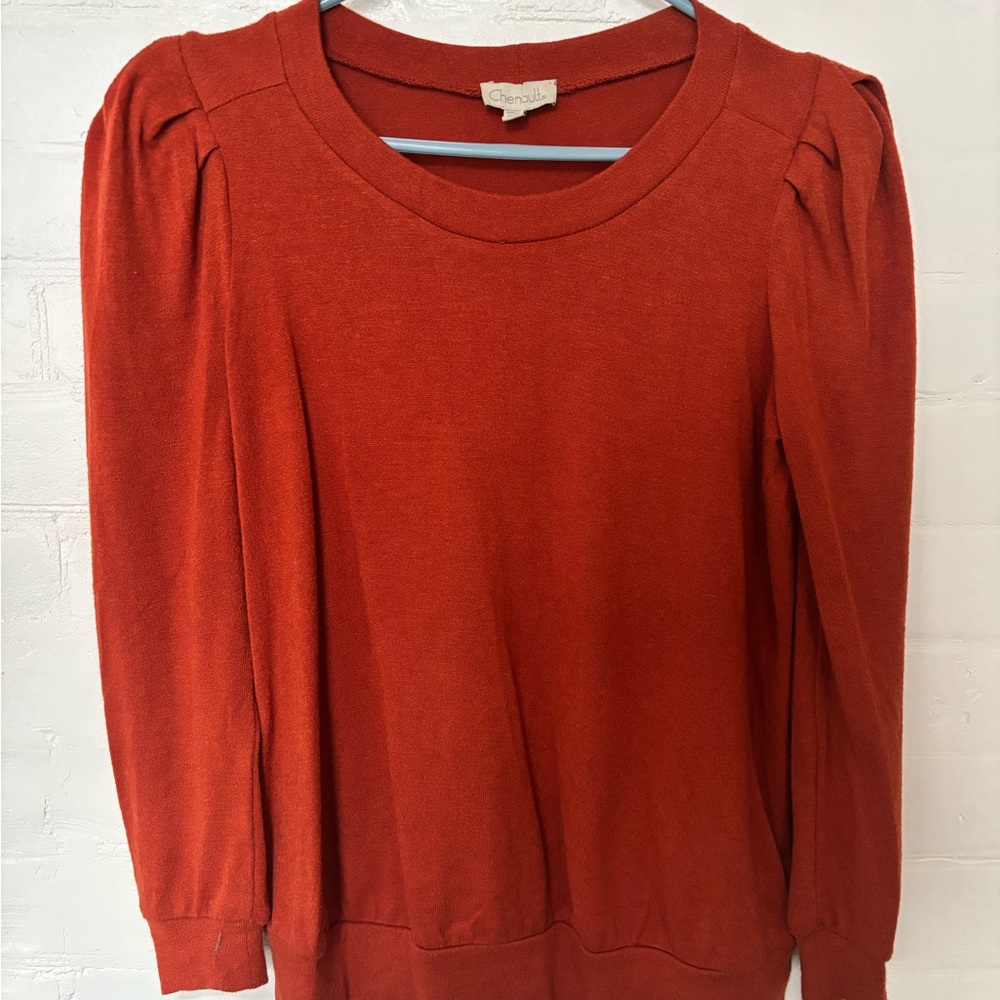 Chenault Vibrant Orange Knit Top